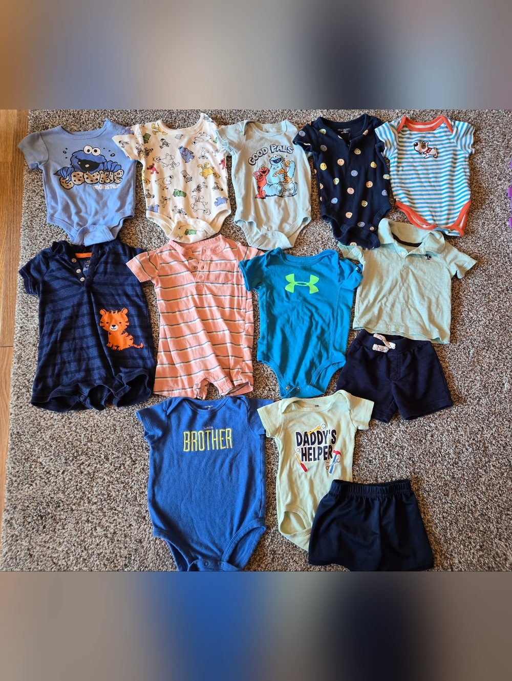 Boys 6-9 Summer Lot Includes Under Armour And Sesame Street